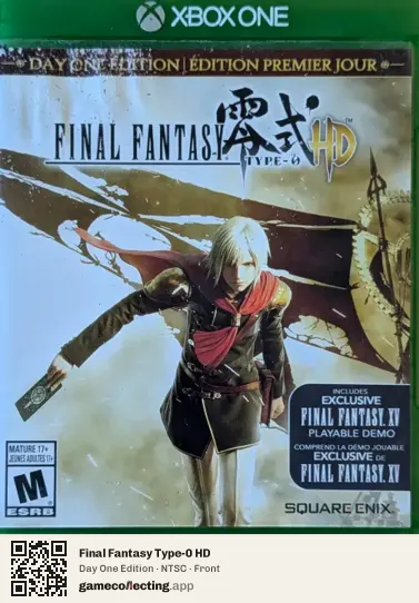 Final Fantasy Type-0 HD Xbox One, NTSC box front