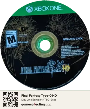Final Fantasy Type-0 HD Xbox One, NTSC disc