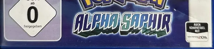 Pokémon Alpha Sapphire, the USK square on its front
