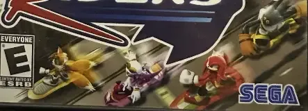 Sonic Riders, the ESRB box on its front