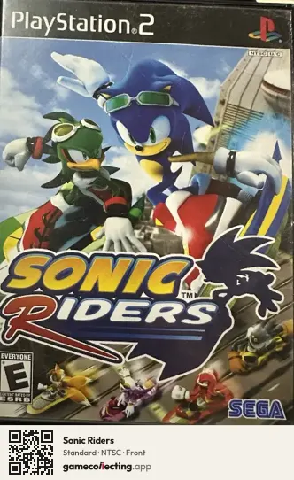 Sonic Riders PlayStation 2, NTSC box front