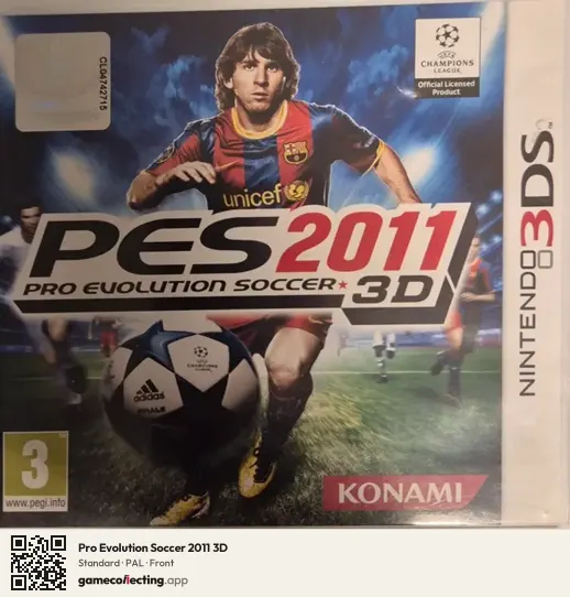Pro Evolution Soccer 2011 3D Nintendo 3DS, PAL box front
