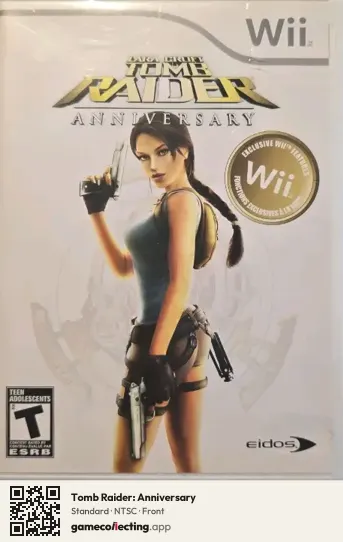 Tomb Raider: Anniversary Nintendo Wii, NTSC box front