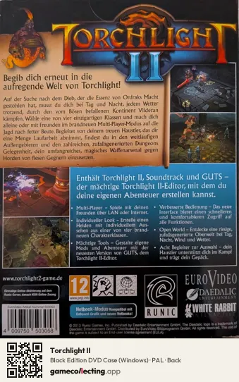 Torchlight II Computer, PAL box back