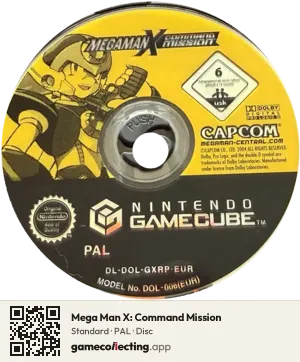 Mega Man X: Command Mission Nintendo GameCube, PAL disc