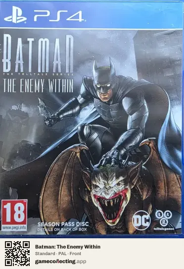 Batman: The Enemy Within PlayStation 4, PAL box front