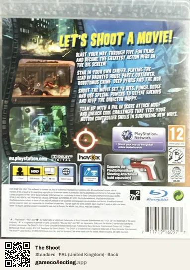 The Shoot PlayStation 3, United Kingdom box back