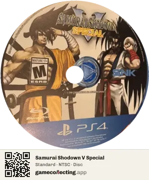 Samurai Shodown V Special PlayStation 4, NTSC disc