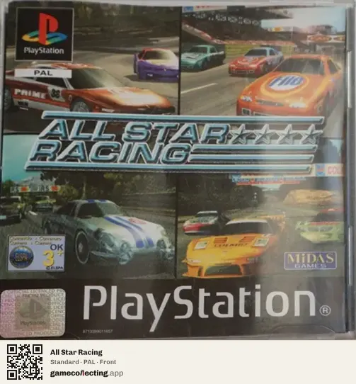 All Star Racing PlayStation, PAL box front
