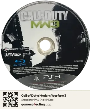 Call of Duty: Modern Warfare 3 PlayStation 3, PAL disc