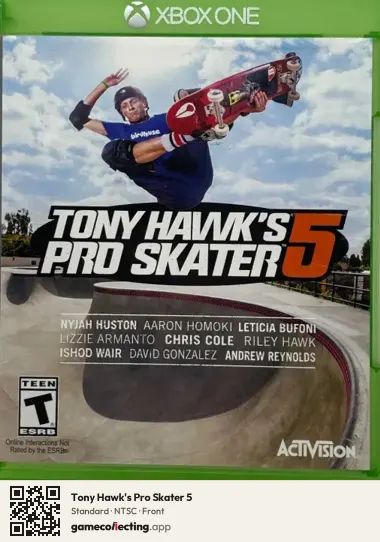 Tony Hawk's Pro Skater 5 Xbox One, NTSC box front