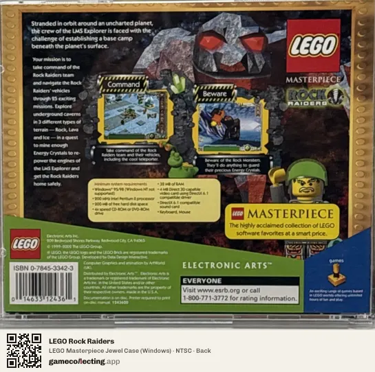 LEGO Rock Raiders Computer, NTSC box back