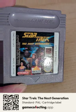 Star Trek: The Next Generation Game Boy, PAL cartridge label