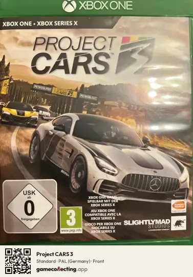 Project CARS 3 Xbox One, Germany box front