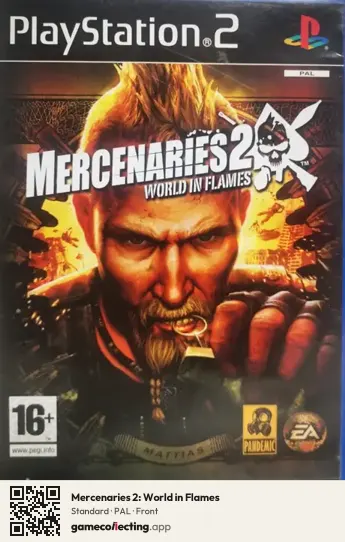Mercenaries 2: World in Flames PlayStation 2, PAL box front