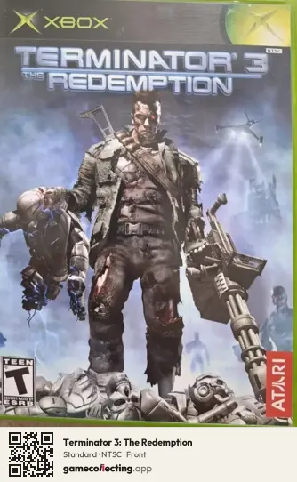 Terminator 3: The Redemption Xbox, NTSC box front