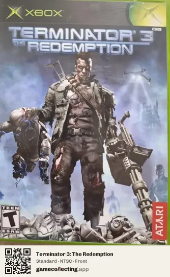 Terminator 3: The Redemption Xbox, NTSC box front