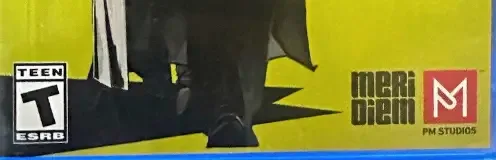 Neon Blood, the ESRB box on its front
