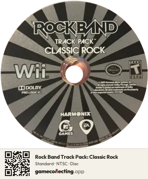 Rock Band Track Pack: Classic Rock Nintendo Wii, NTSC disc