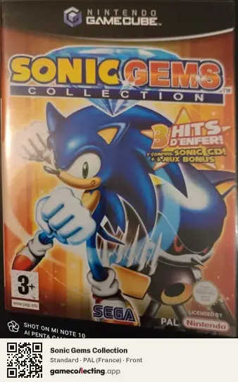 Sonic Gems Collection Nintendo GameCube, France box front