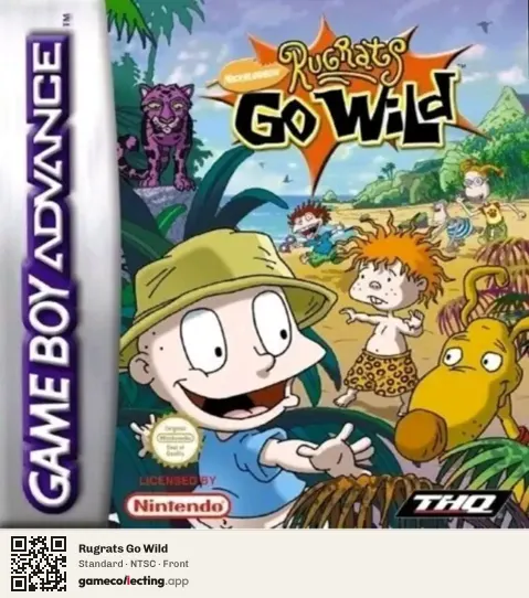 Rugrats Go Wild Game Boy Advance, NTSC box front