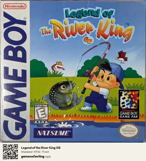 Legend of the River King GB Game Boy, NTSC box front