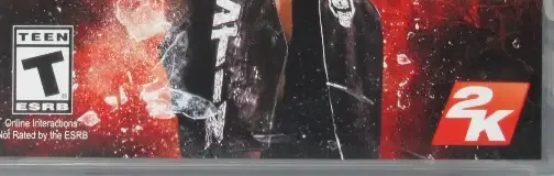 WWE 2K16, the ESRB box on its front