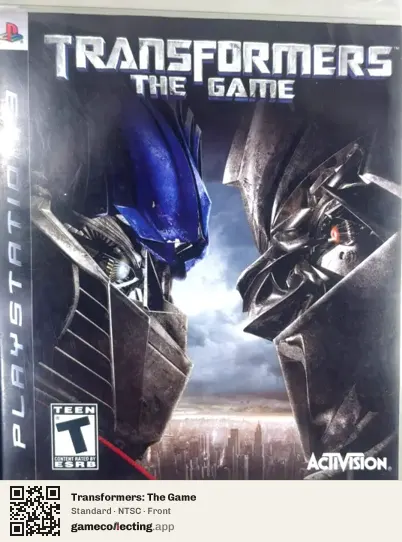 Transformers: The Game PlayStation 3, NTSC box front