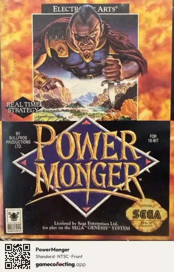 PowerMonger Sega Mega Drive / Genesis, NTSC box front