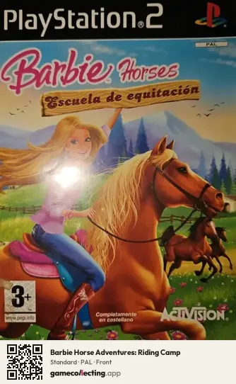 Barbie Horse Adventures: Riding Camp PlayStation 2, PAL box front