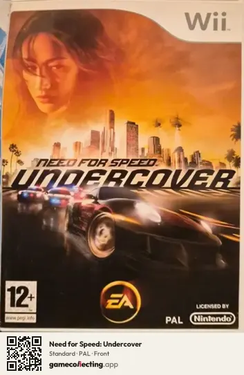 Need for Speed: Undercover Nintendo Wii, PAL box front