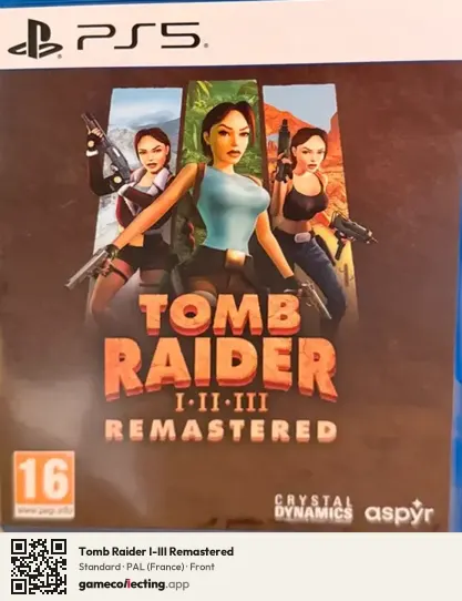 Tomb Raider I-III Remastered PlayStation 5, France box front