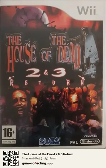 The House of the Dead 2 & 3 Return Nintendo Wii, Italy box front