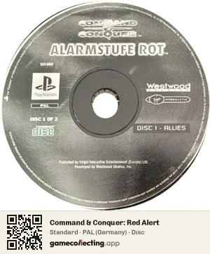 Command & Conquer: Red Alert PlayStation, PAL disc