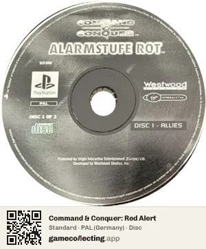 Command & Conquer: Red Alert PlayStation, PAL disc
