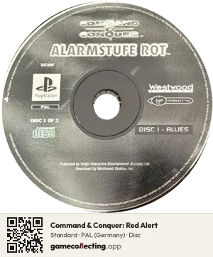Command & Conquer: Red Alert PlayStation, PAL disc