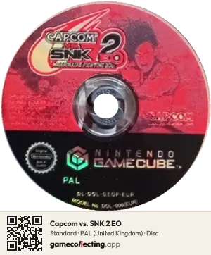 Capcom vs. SNK 2 EO Nintendo GameCube, PAL disc