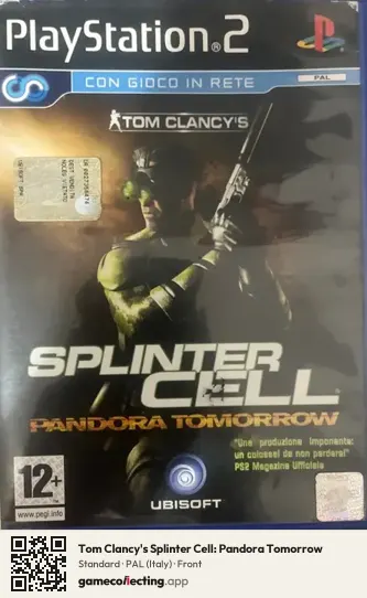 Tom Clancy's Splinter Cell: Pandora Tomorrow PlayStation 2, Italy box front