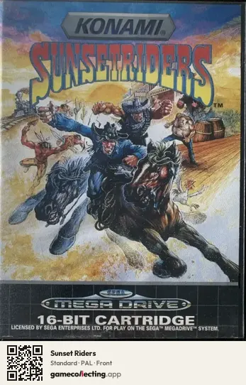 Sunset Riders Sega Mega Drive / Genesis, PAL box front