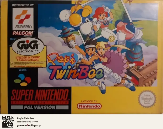 Pop'n TwinBee Super Nintendo Entertainment System, PAL box front