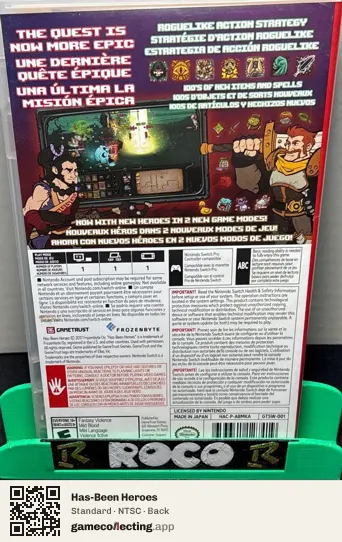 Has-Been Heroes Nintendo Switch, NTSC box back