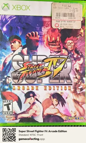 Super Street Fighter IV: Arcade Edition Xbox 360, NTSC box front