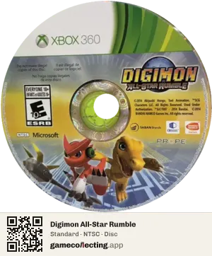 Digimon All-Star Rumble Xbox 360, NTSC disc