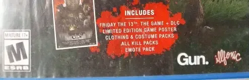 Friday the 13th: The Game, the ESRB box on its front