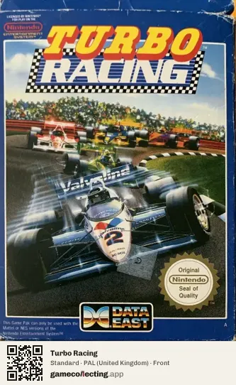 Turbo Racing Nintendo Entertainment System, United Kingdom box front
