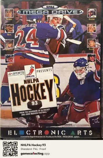 NHLPA Hockey 93 Sega Mega Drive / Genesis, PAL box front