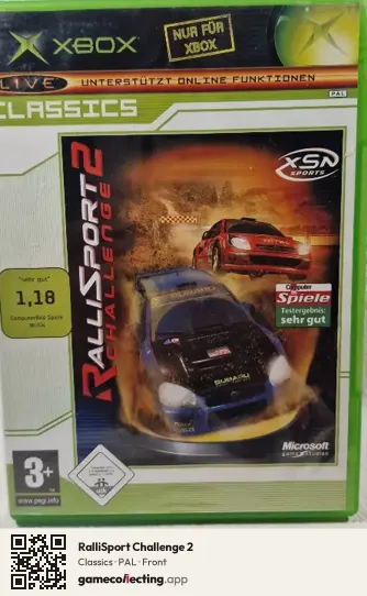 RalliSport Challenge 2 Xbox, PAL box front
