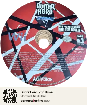 Guitar Hero: Van Halen Nintendo Wii, NTSC disc