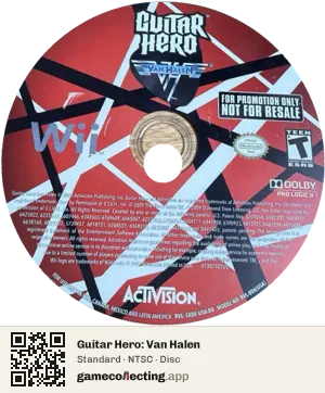 Guitar Hero: Van Halen Nintendo Wii, NTSC disc