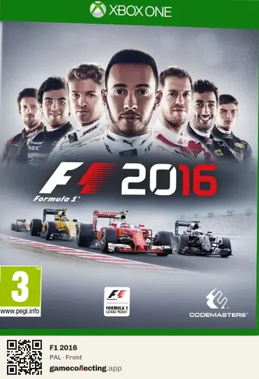 F1 2016 Xbox One, PAL box front